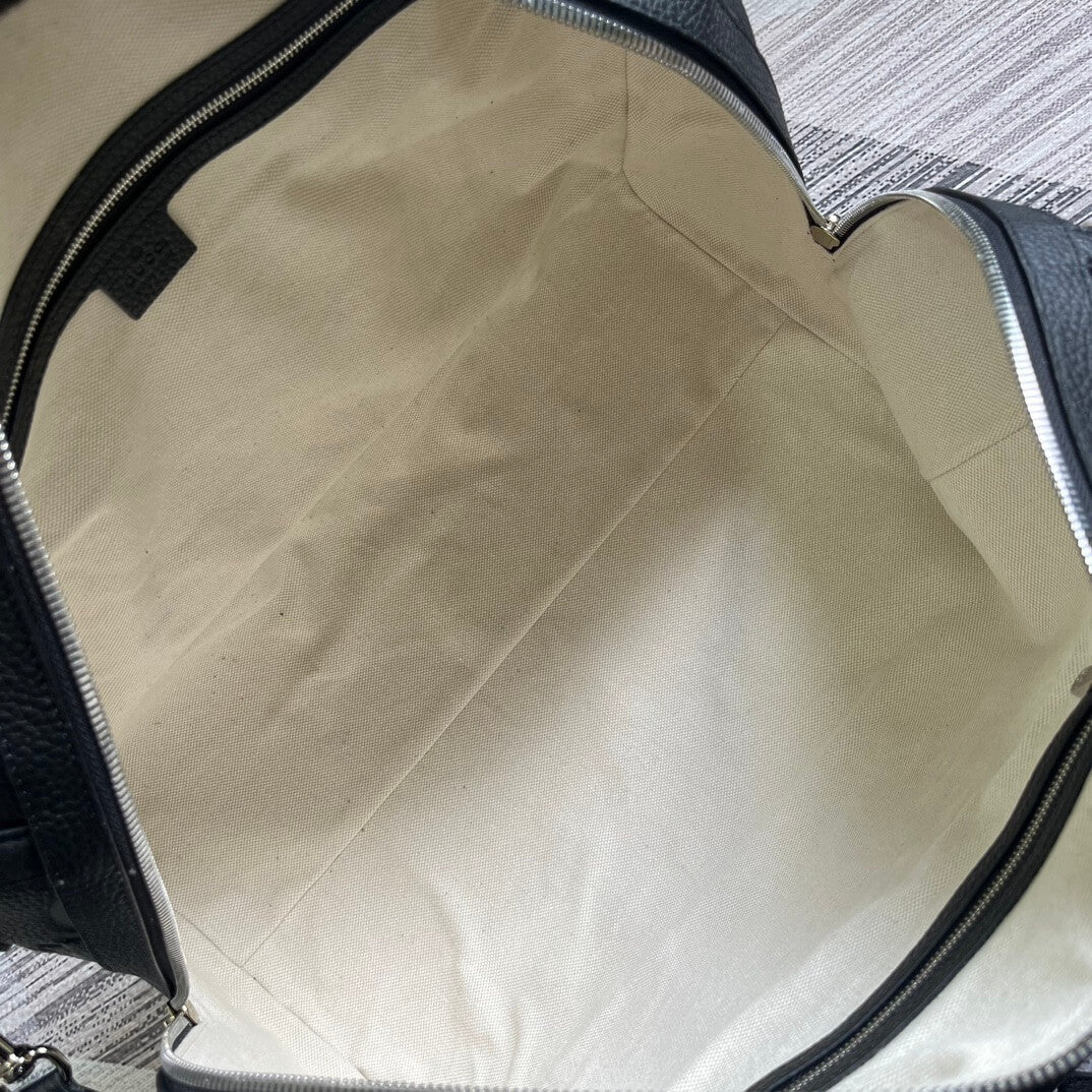 gg 725282 travel bag handbag 45cm black canvas