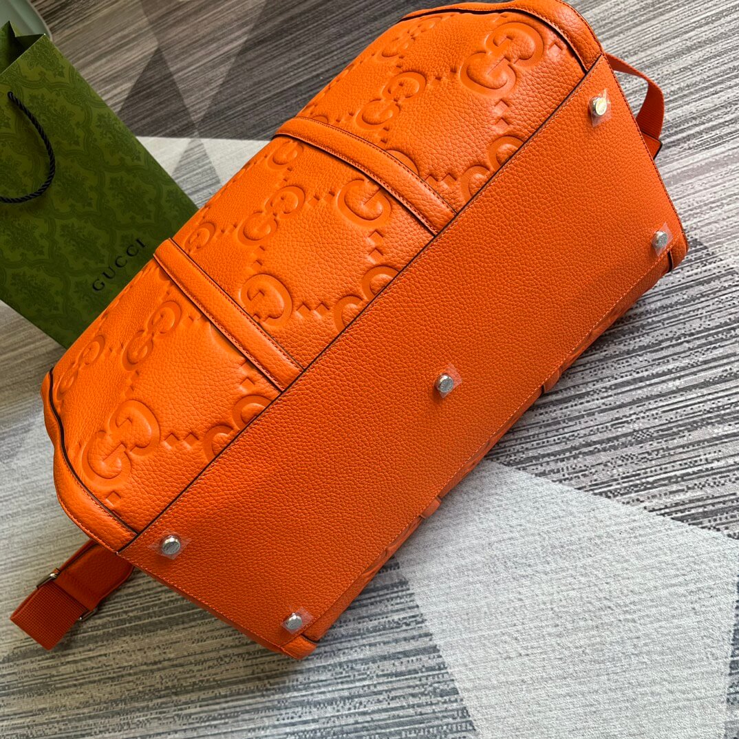 gg 725282 travel bag handbag 45cm orange