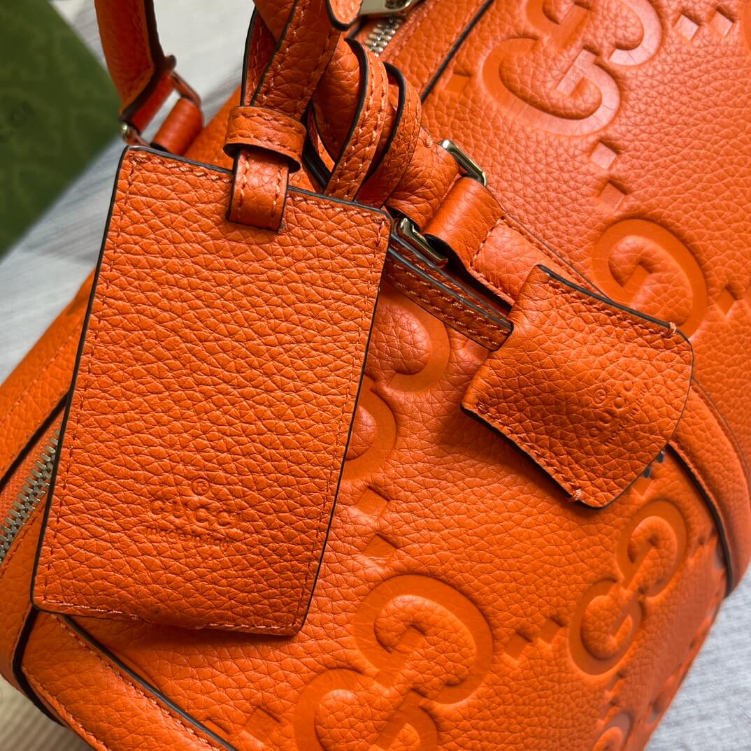 gg 725282 travel bag handbag 45cm orange