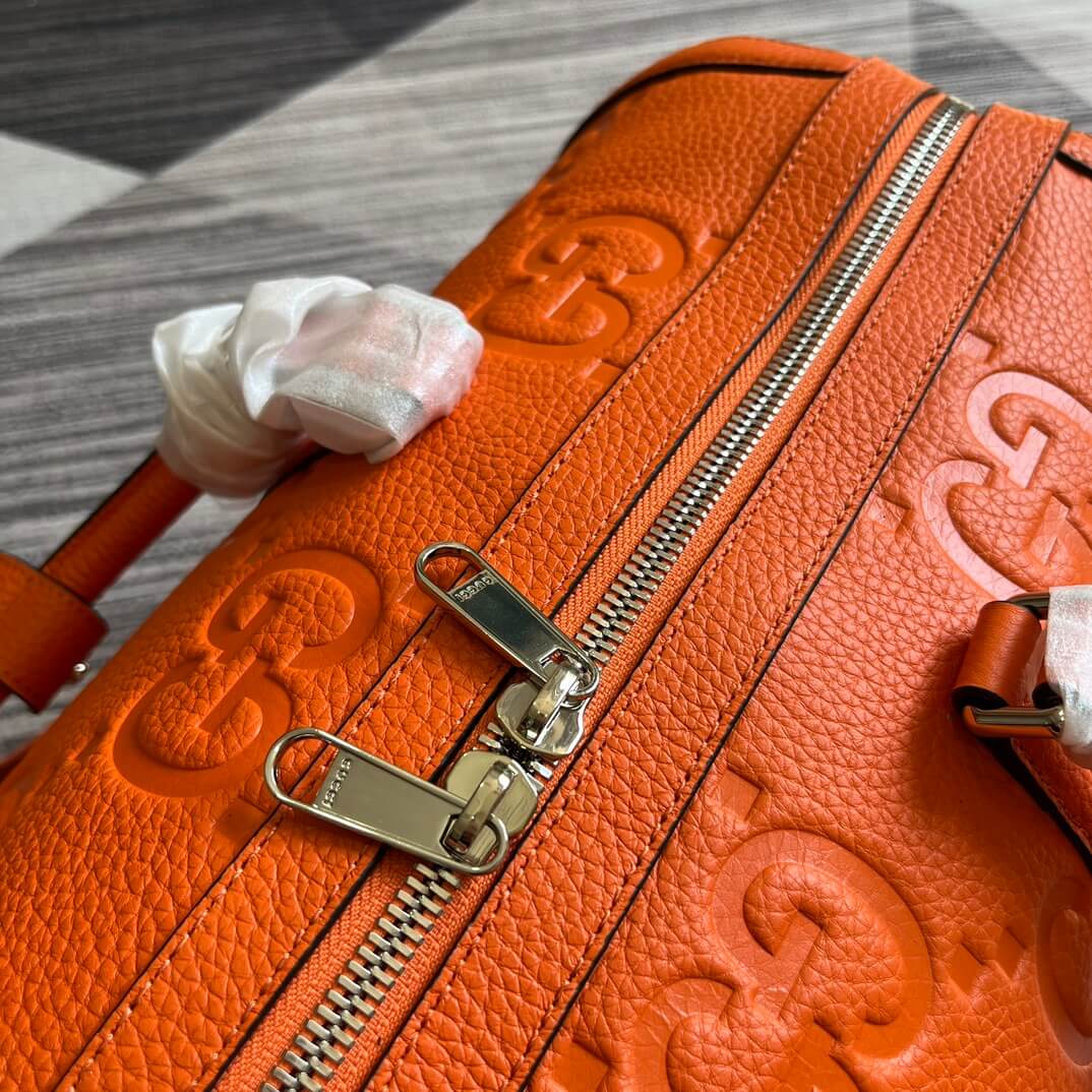 gg 725282 travel bag handbag 45cm orange