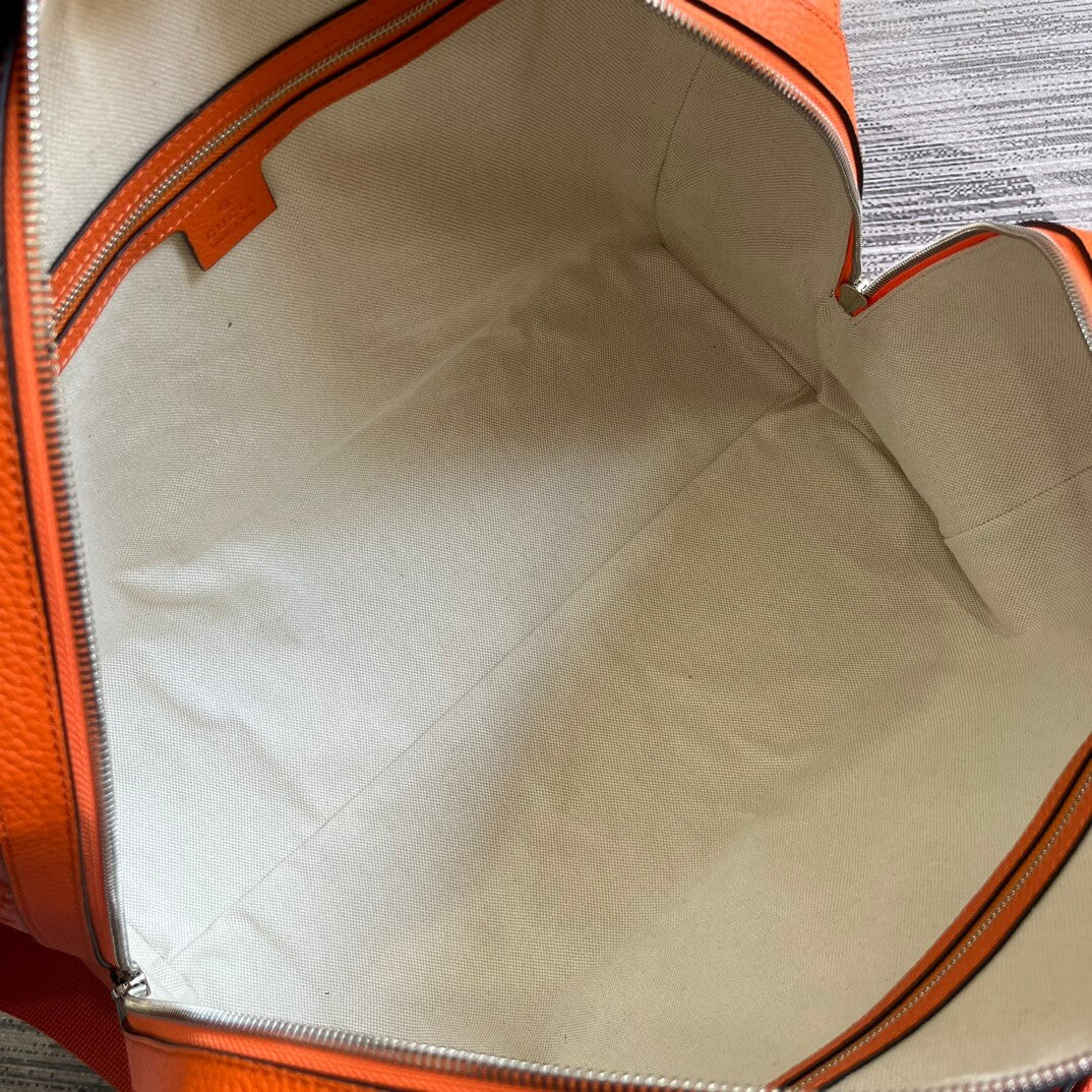 gg 725282 travel bag handbag 45cm orange