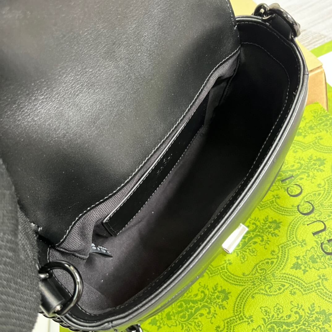 gg 739681 marmont shoulder bag 18cm black leather