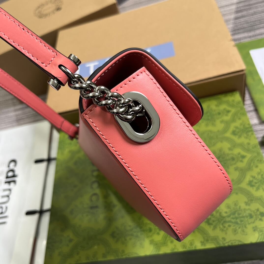 gg 739722 petite gg cross body bags 21cm pink leather