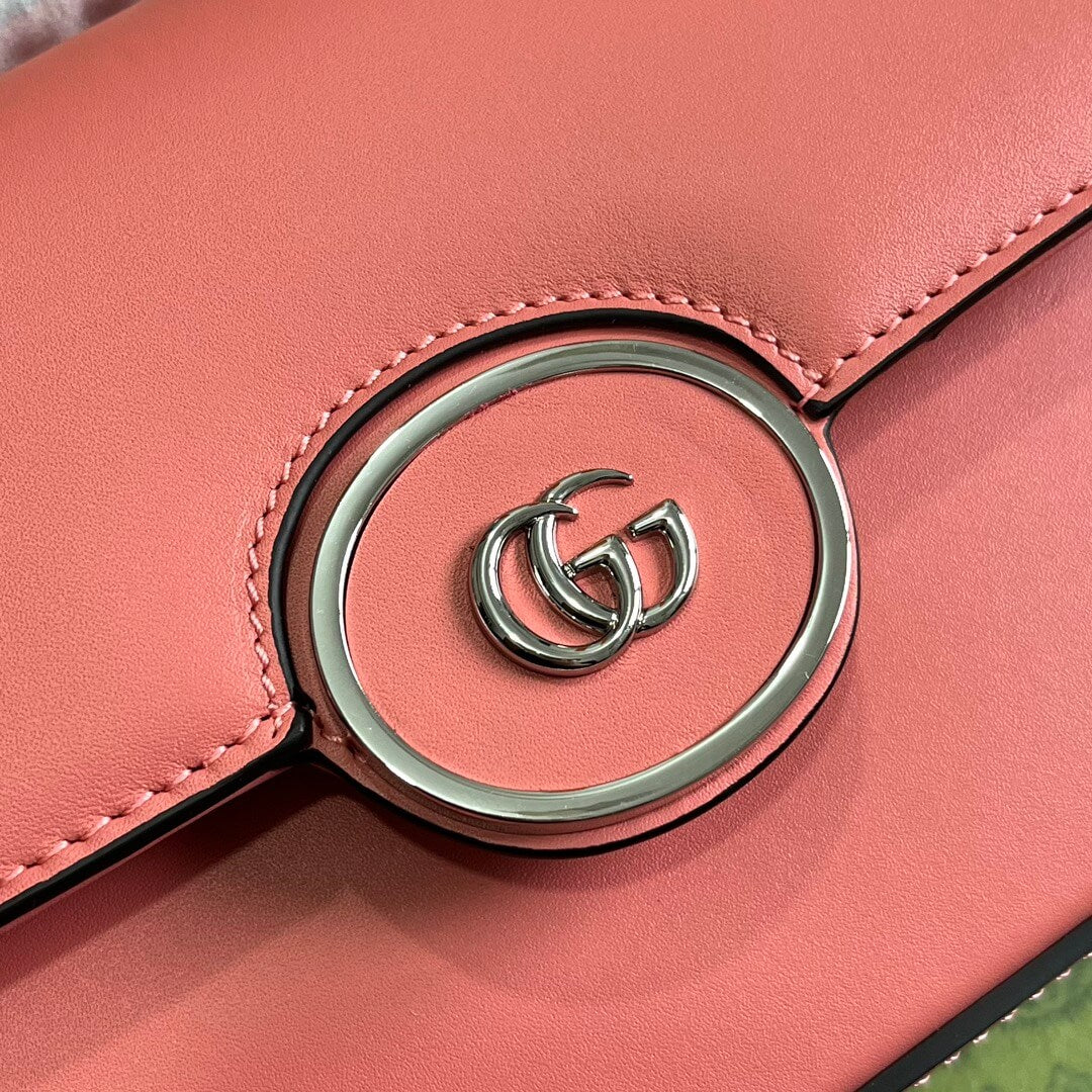 gg 739722 petite gg cross body bags 21cm pink leather