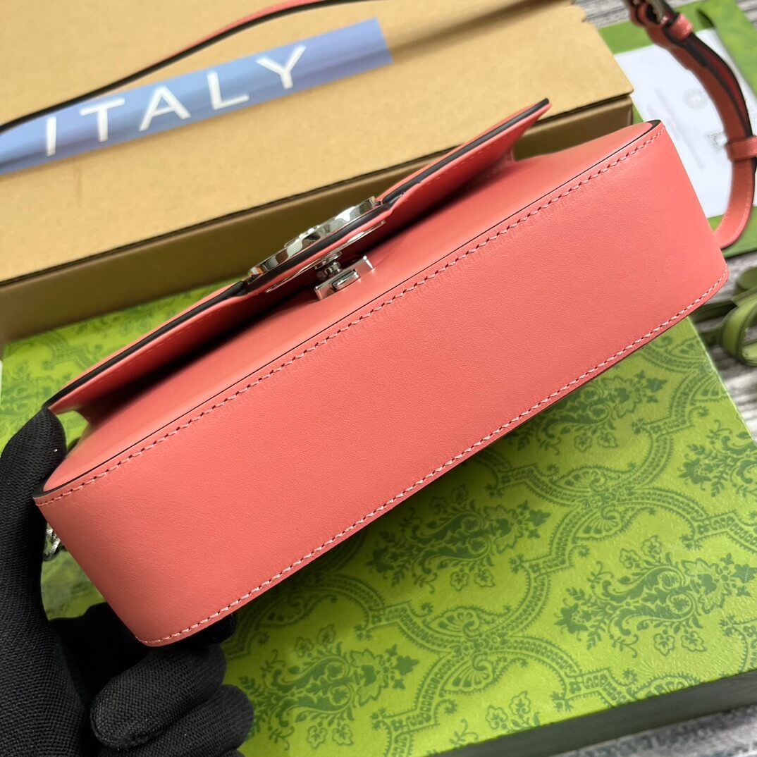 gg 739722 petite gg cross body bags 21cm pink leather