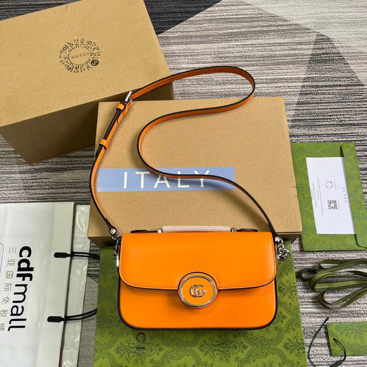 gg 739722 petite gg cross body bags 21cm yellow leather