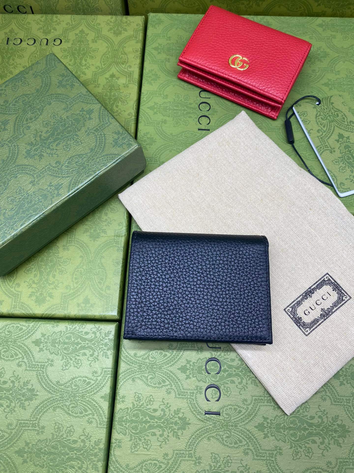 GG Pure cowhide wallet black 456126