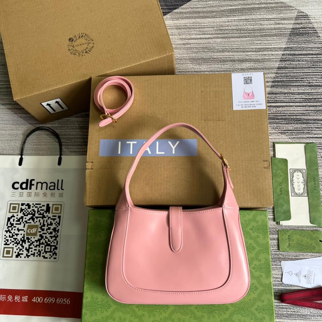 gg636709 subaxillary bag 28cm pink cowhide