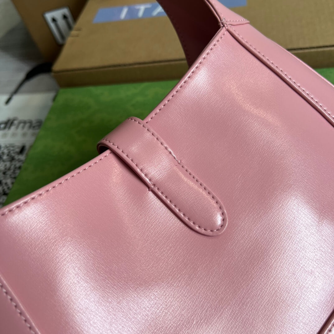 gg636709 subaxillary bag 28cm pink cowhide
