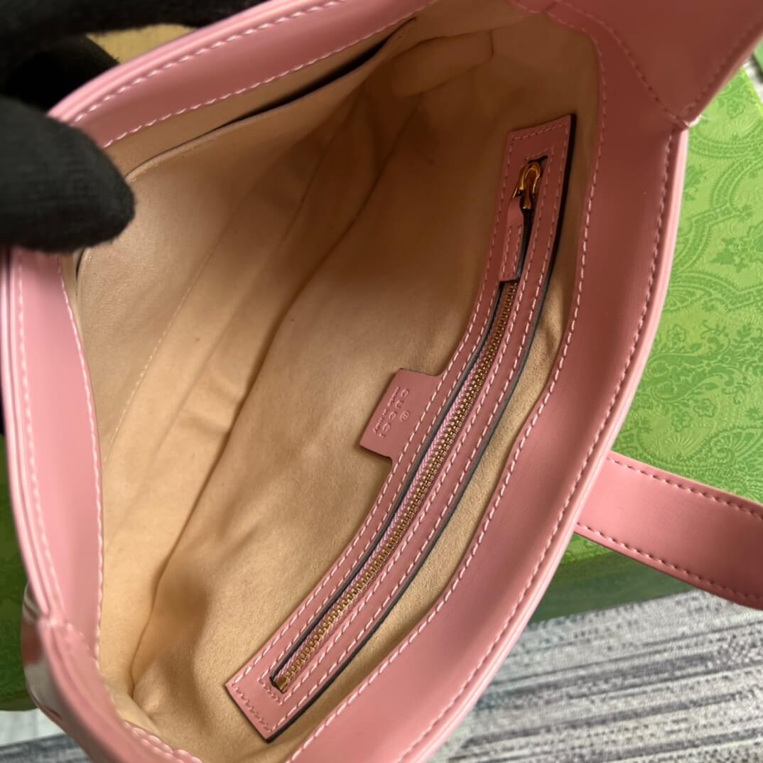 gg636709 subaxillary bag 28cm pink cowhide