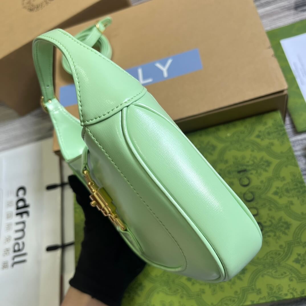 gg637091 handbag 19cm light green cowhide