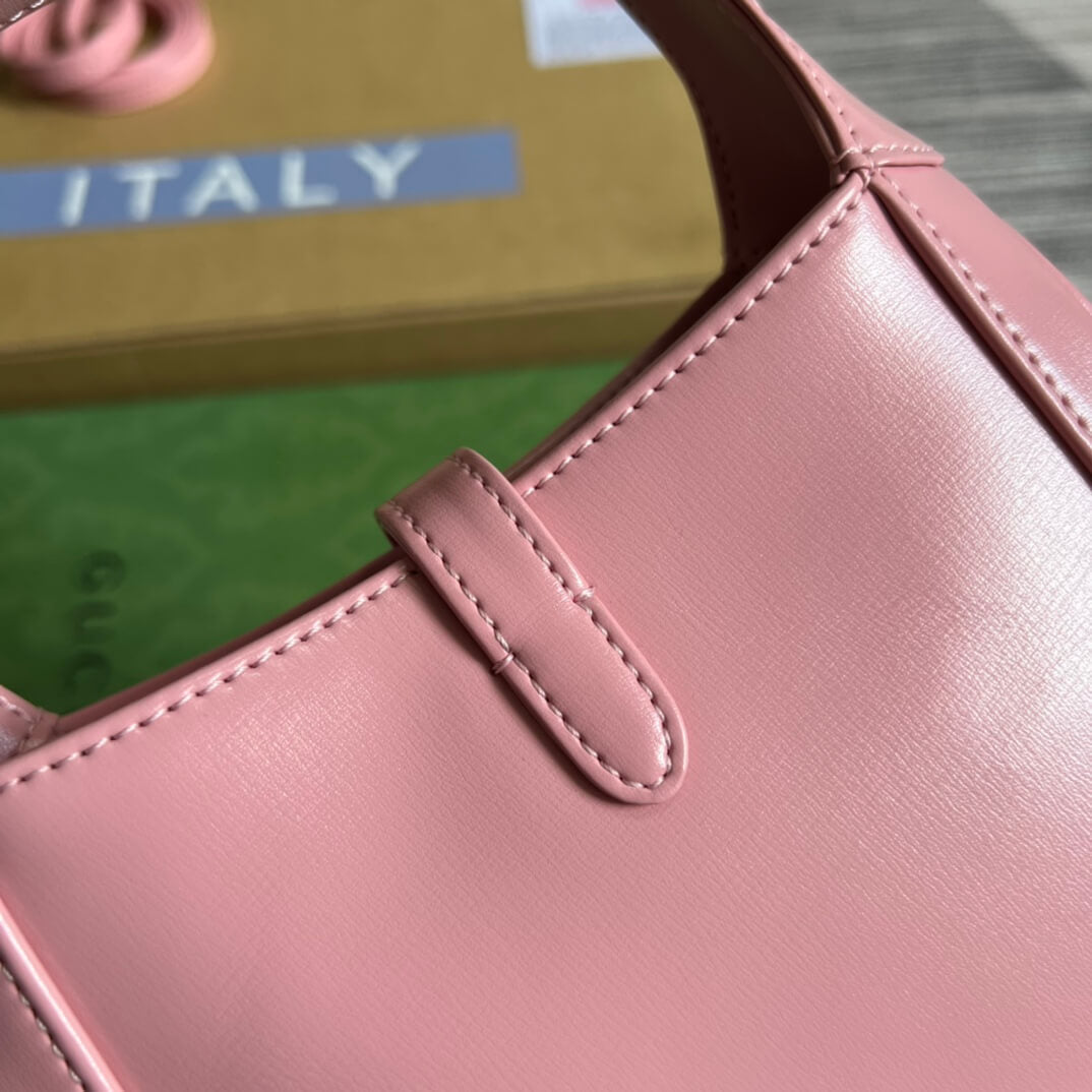 gg637091 handbag subaxillary bag 19cm pink cowhide