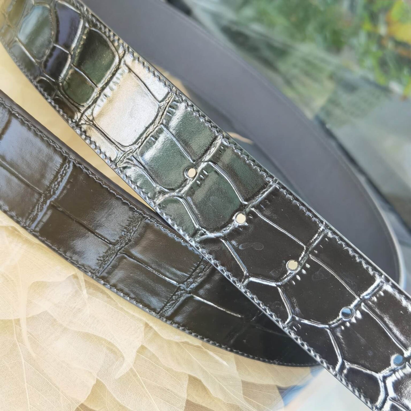 gu belt cowhide leather black gold buckle wide 3 8cm popular belt