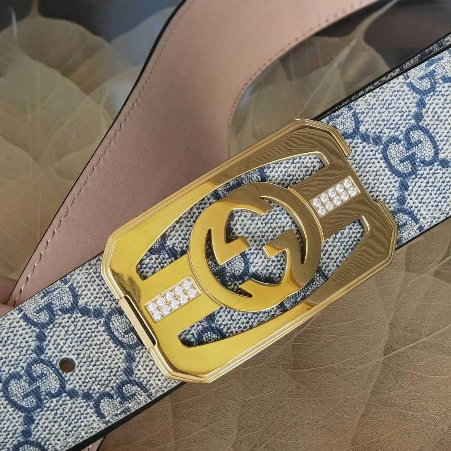 gu belt cowhide leather white gold buckle wide 3 8cm popular belt