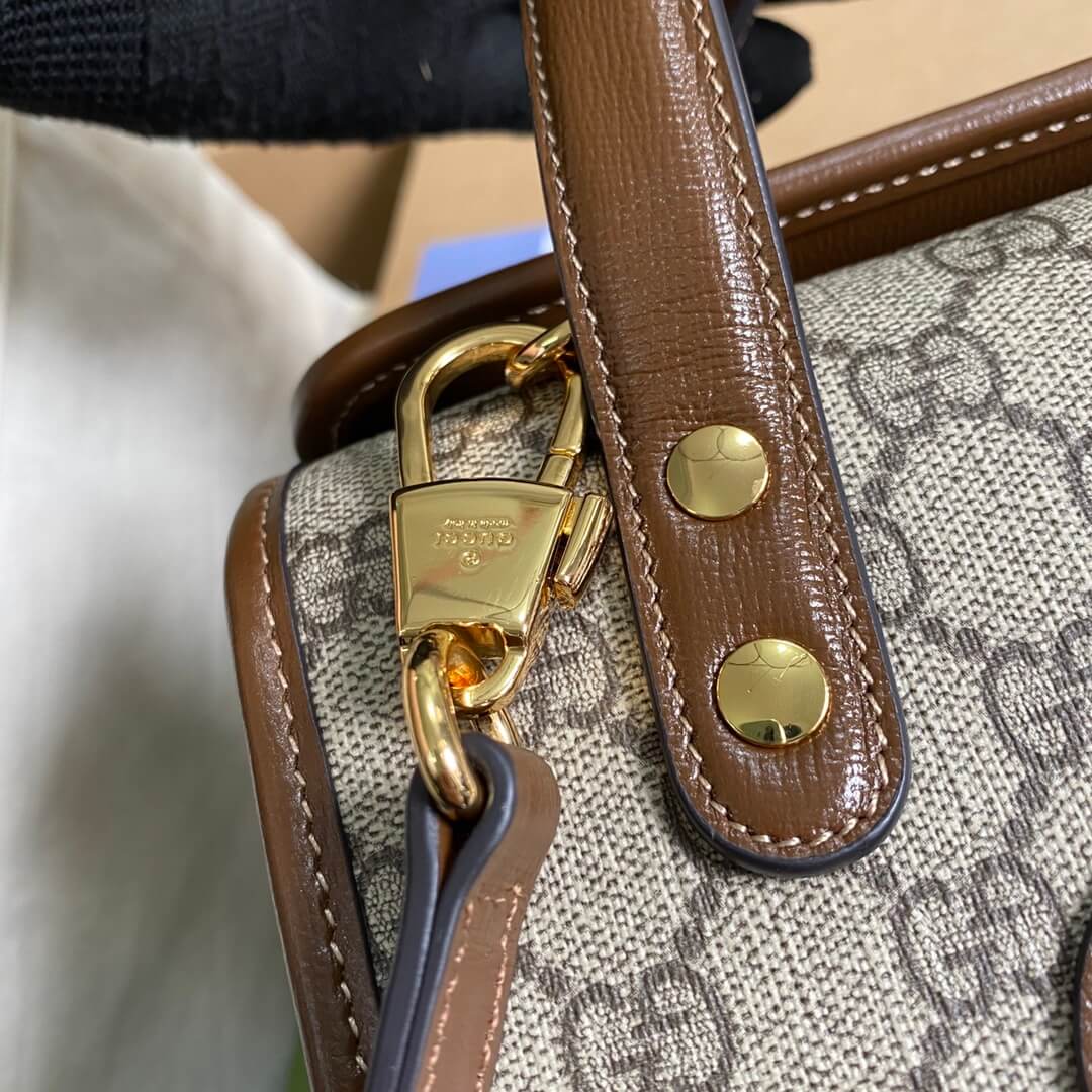 gucci handbag ophidia 645453 brown pvc
