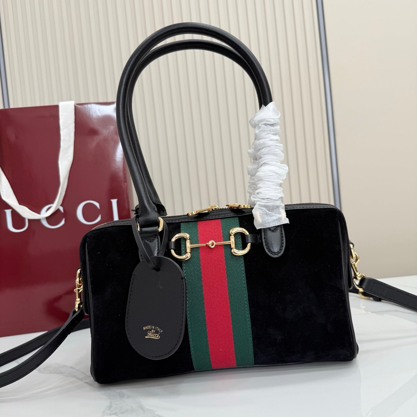 The 2026 Spring/Summer collection gucci black handbags 866732