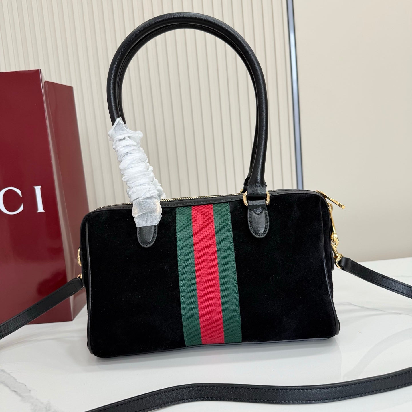 The 2026 Spring/Summer collection gucci black handbags 866732