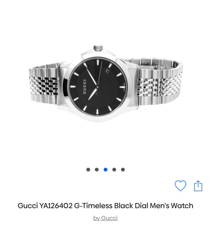 Gucci Dial Stainless Steel Strap Watch YA126402