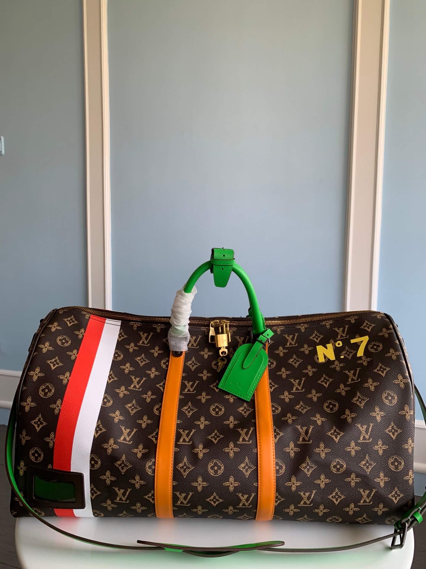 keepall 55 monogram mens bag travel bag coffee brown