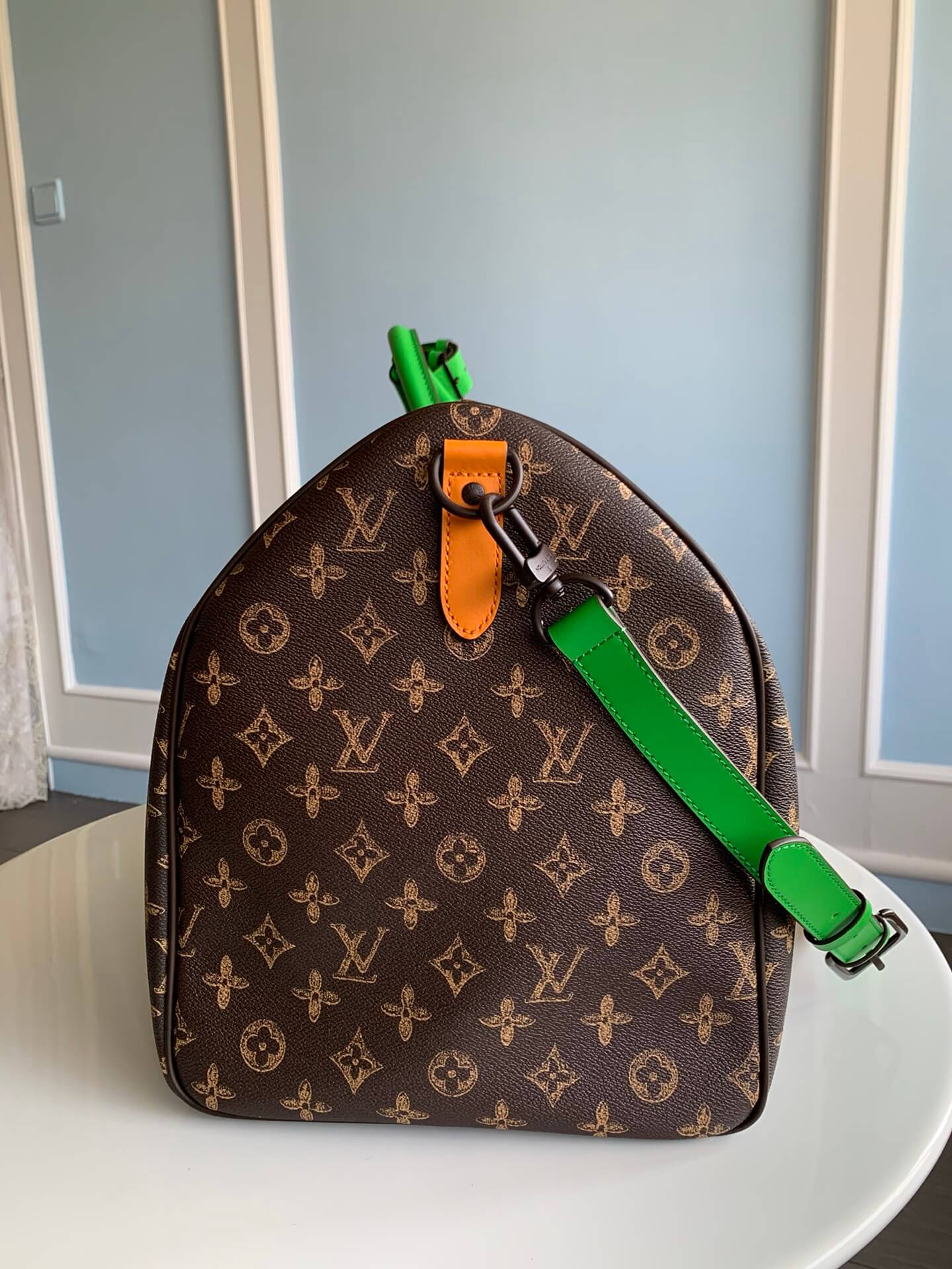 keepall 55 monogram mens bag travel bag coffee brown