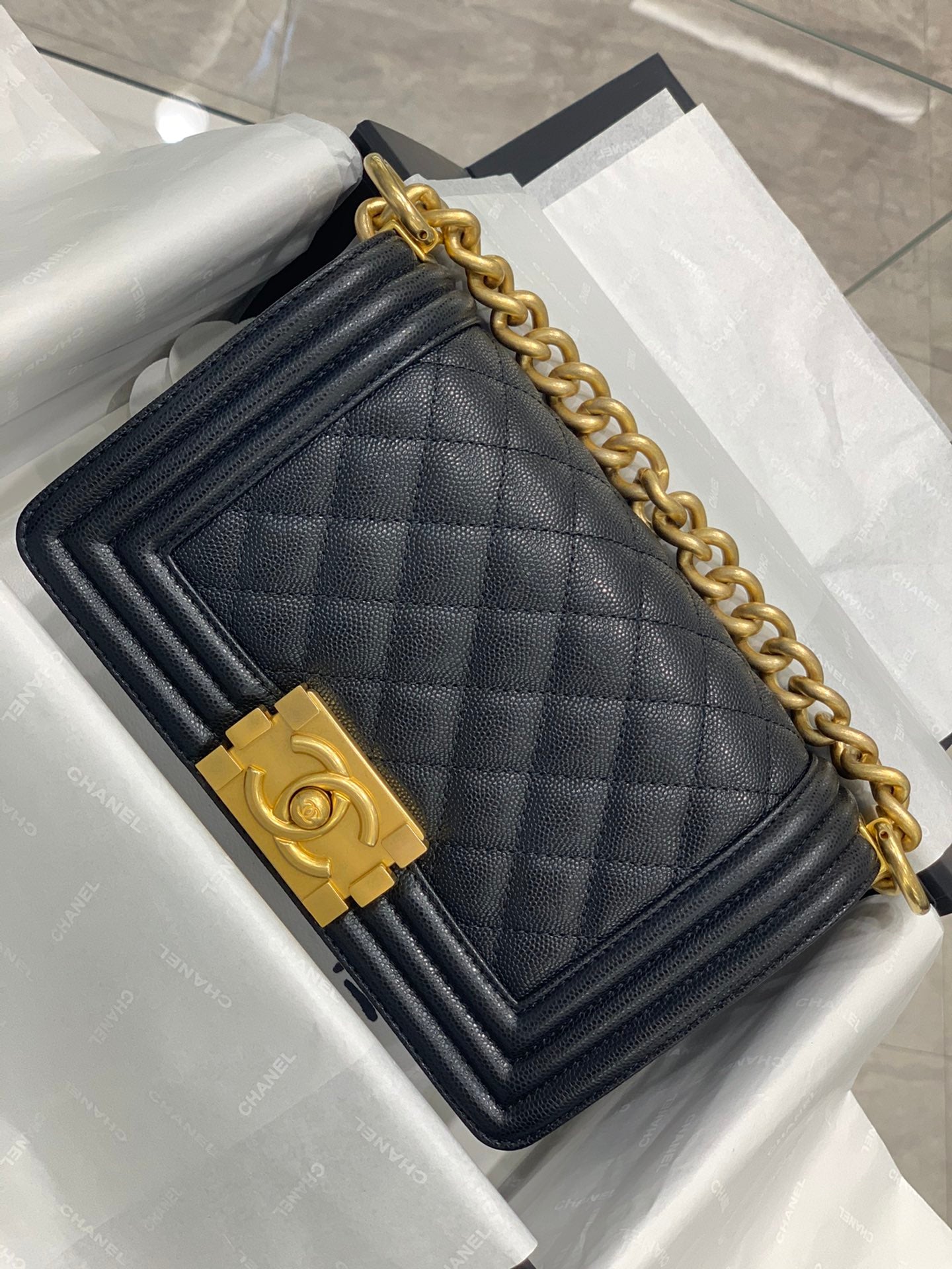black leboy 20cm small size maroon diamond lattice gold originalfrench haas small ball caviar cowhide