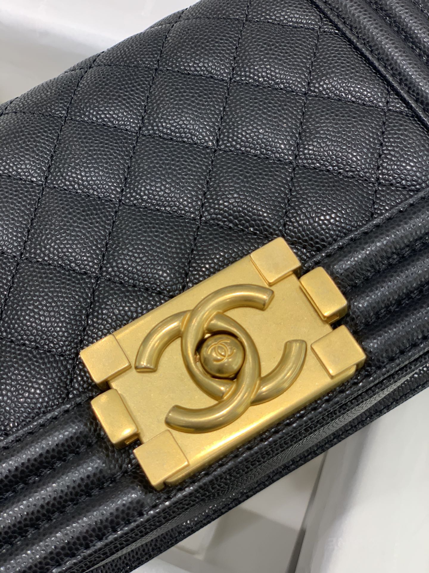 black leboy 20cm small size maroon diamond lattice gold originalfrench haas small ball caviar cowhide