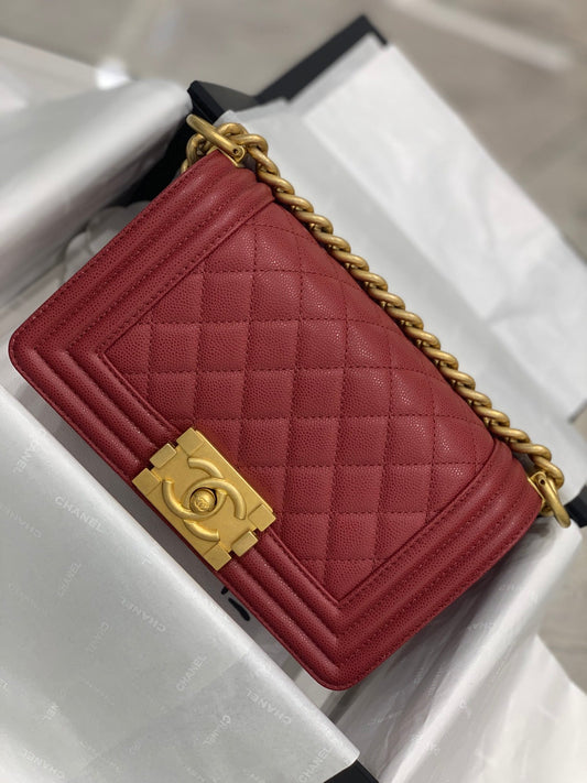 maroon leboy 20cm small size diamond lattice gold original french haas small ball caviar cowhide