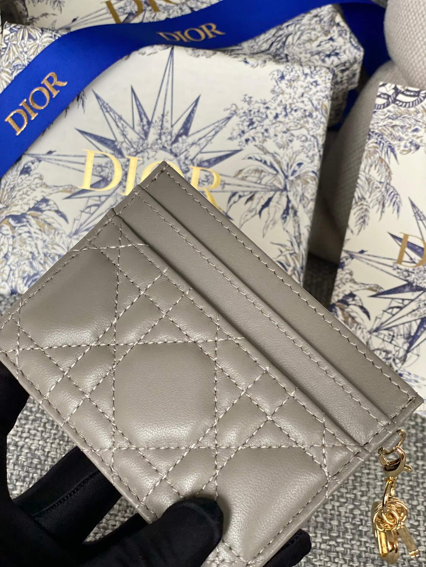 lady card holder lacquer leather dmz240617 light grey