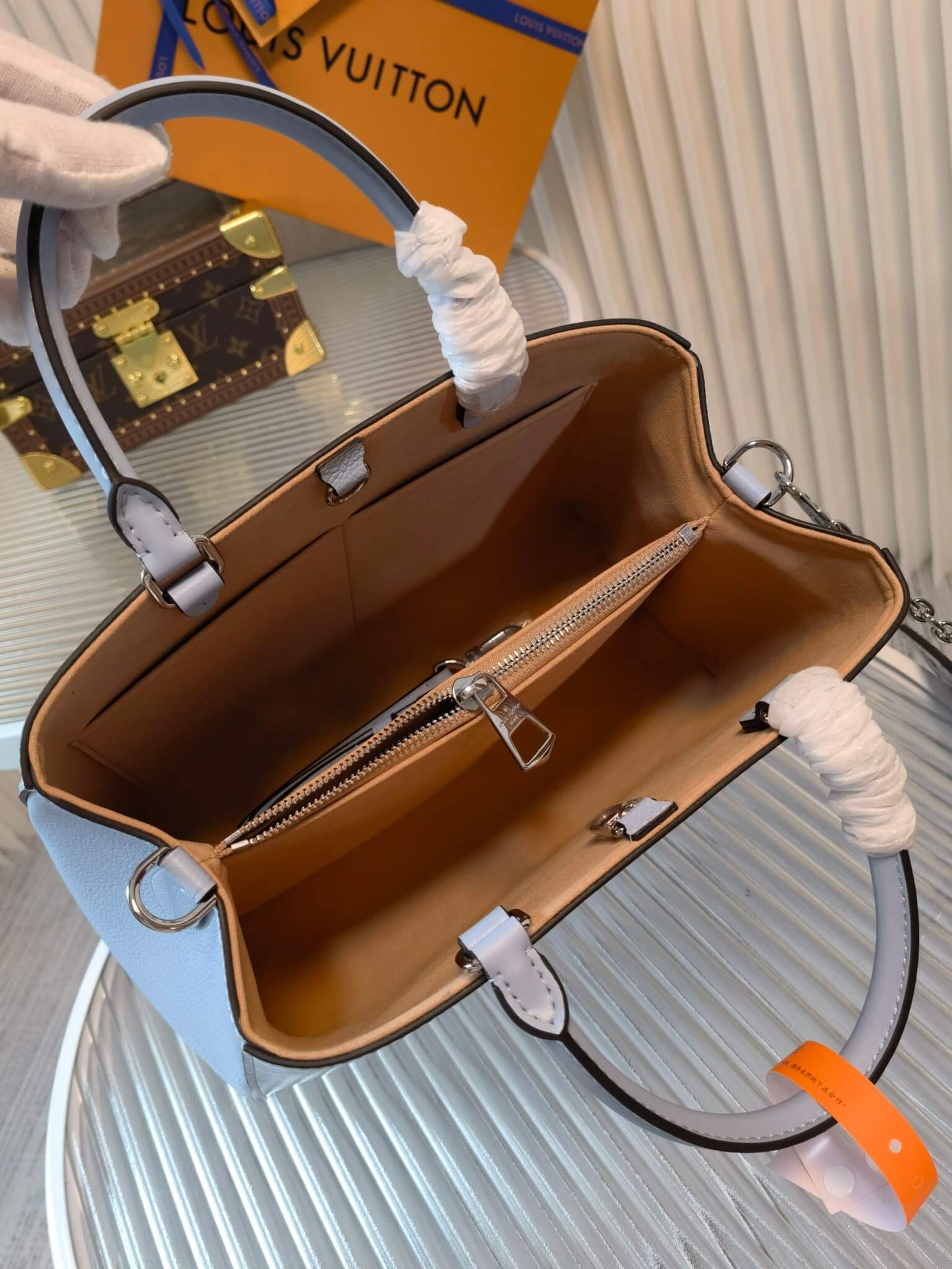 m59953 marelle tote handbag mm blue free shipping