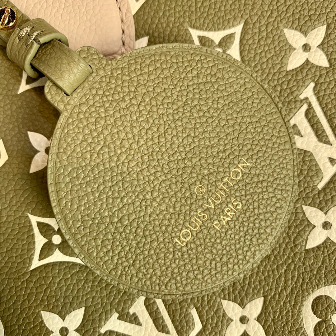 louis vuitton monogram empreinte onthego mm tote bag m46060 green grey