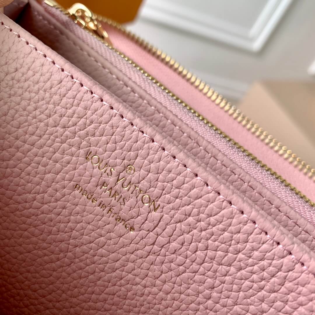 louis vuitton lv zippy wallet m81141 pink embroidery