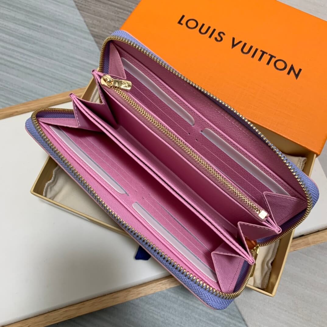 louis vuitton lv m81340 zippy wallet sunrise pastel