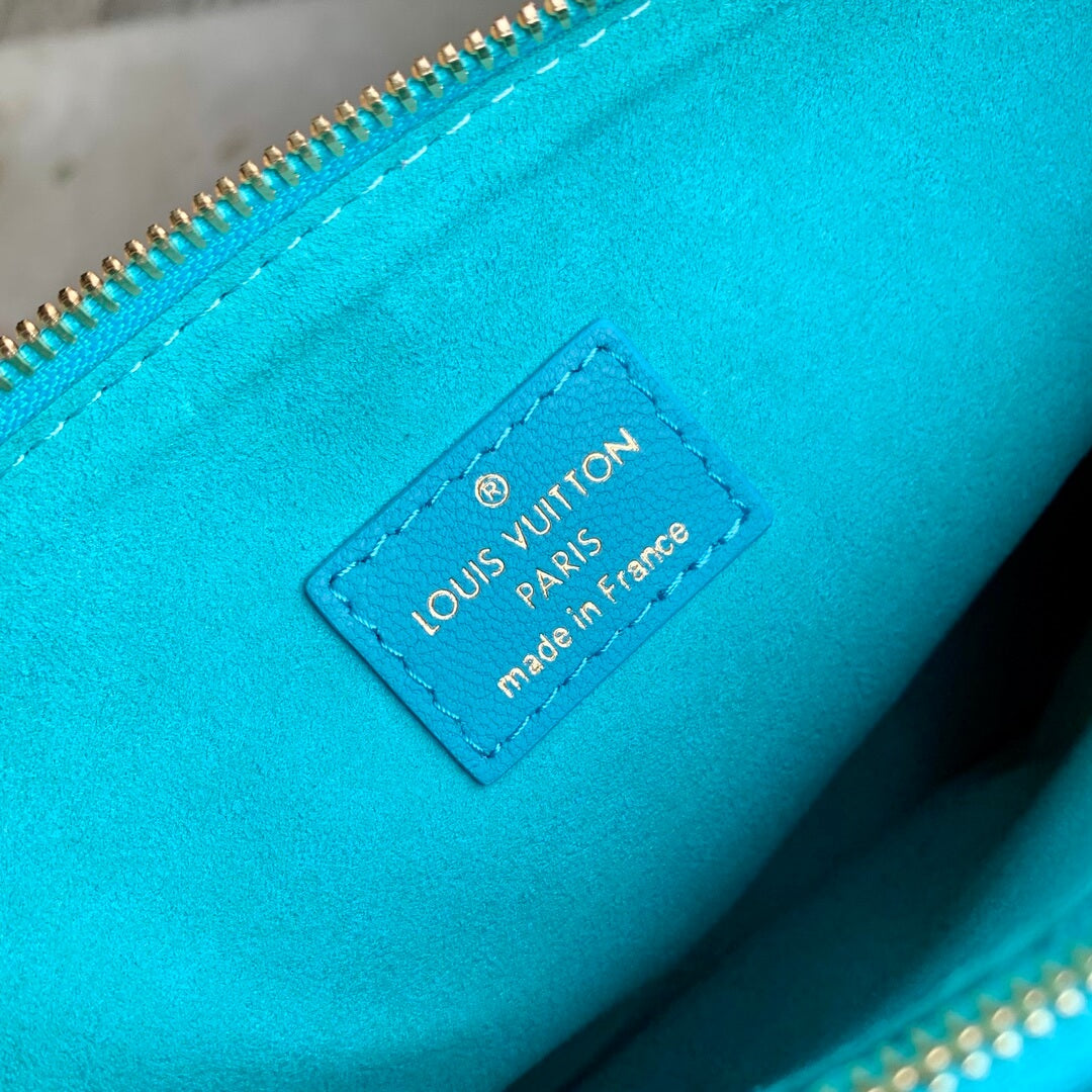 m20769 coussin pm monogram sky blue 26cm turquoise blue