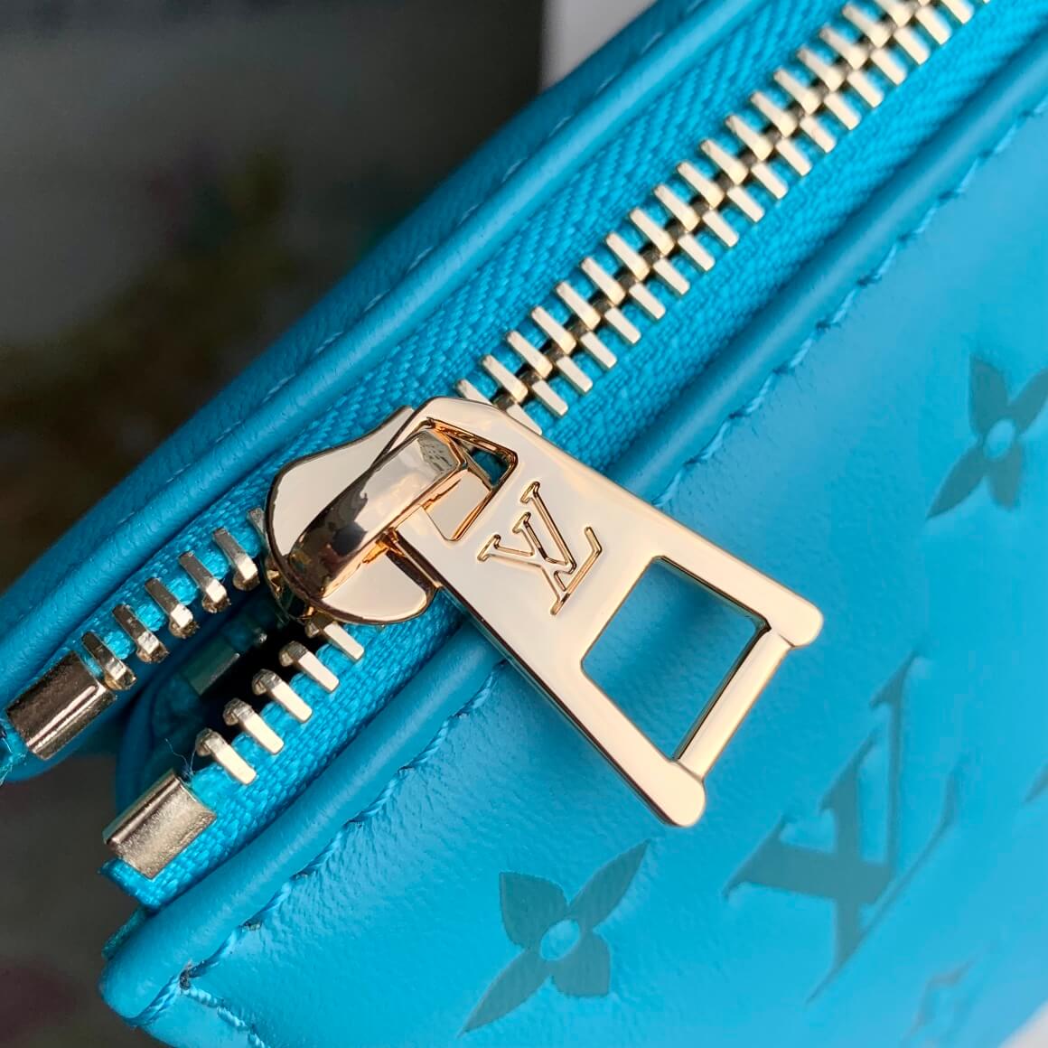 m20769 coussin pm monogram sky blue 26cm turquoise blue