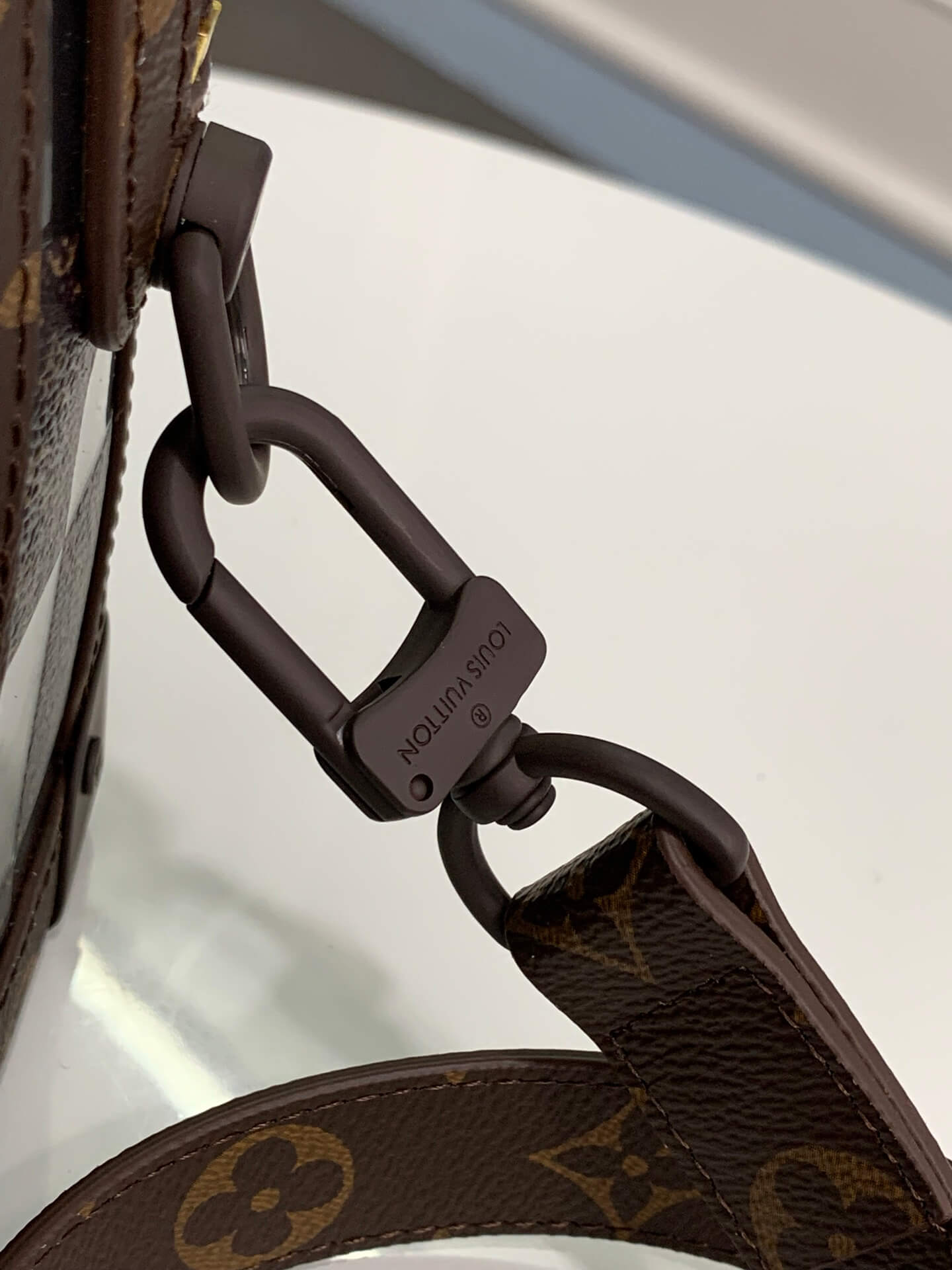 m20871 side trunk pm monogram chess 25cm brown shoulder bag cross body bags