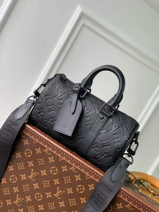 m20900 keepall bandouliere 25 embossing black handbag shoulder bag cross body bags man bag mens bag