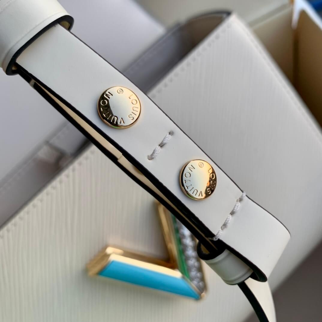 m21032 twist mm monogram 23cm white small square bag cross body bags shoulder bag