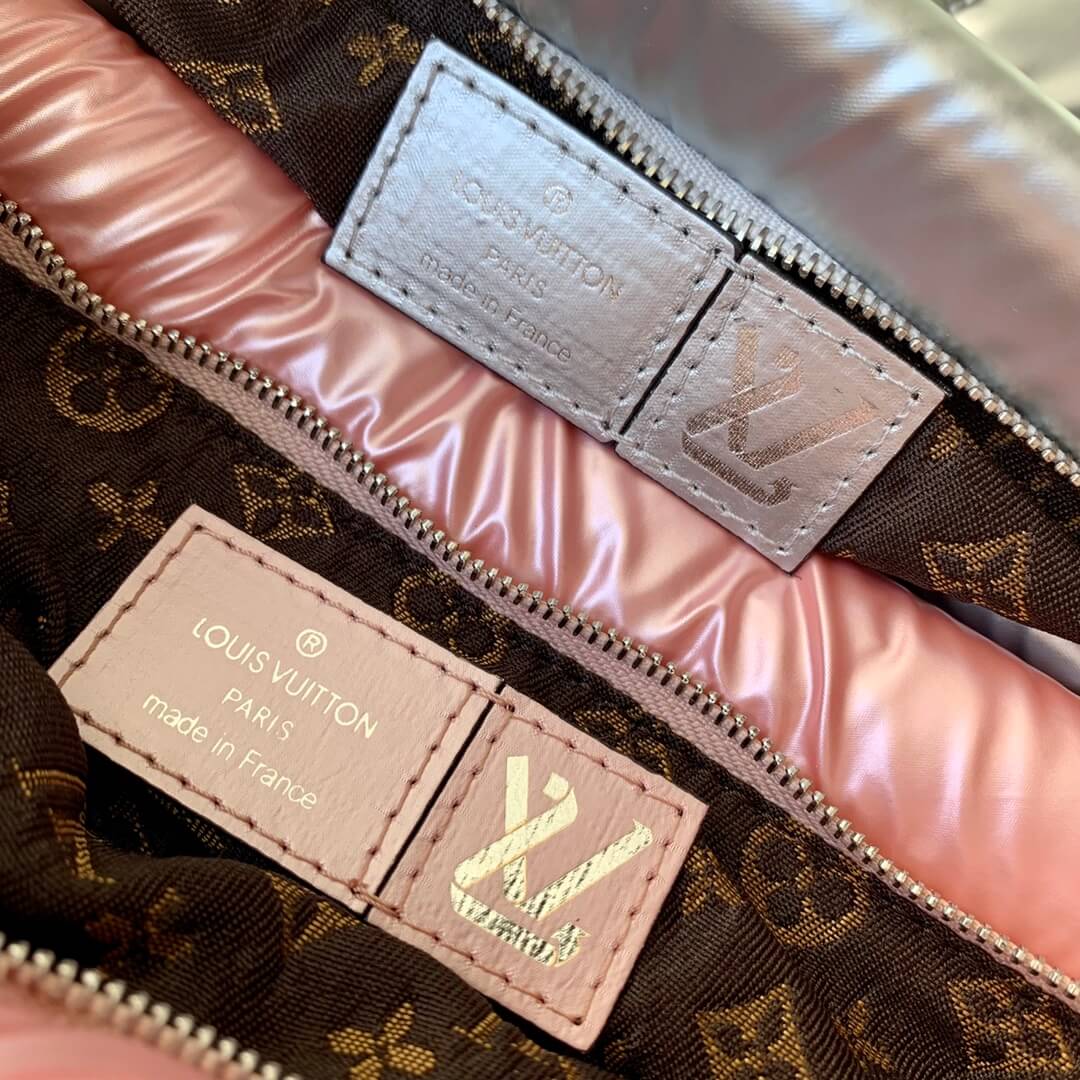 m21056 maxi multi pochette accessoires 34cm pillow silver pale pink subaxillary bag shoulder bag cross body bags