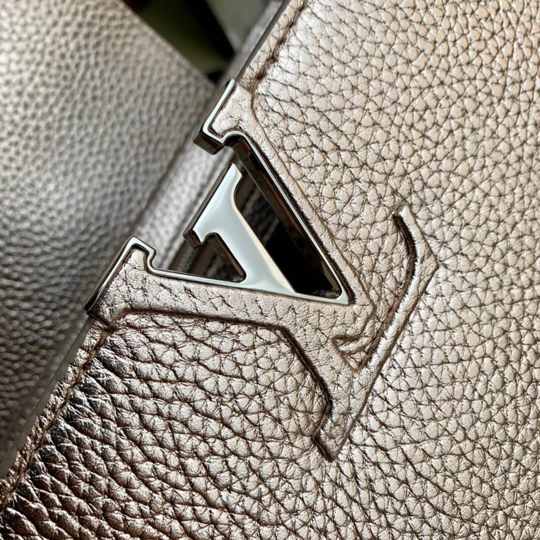 m21102 capucines bb 27cm etain metallic gray shoulder bag cross body bags handbag