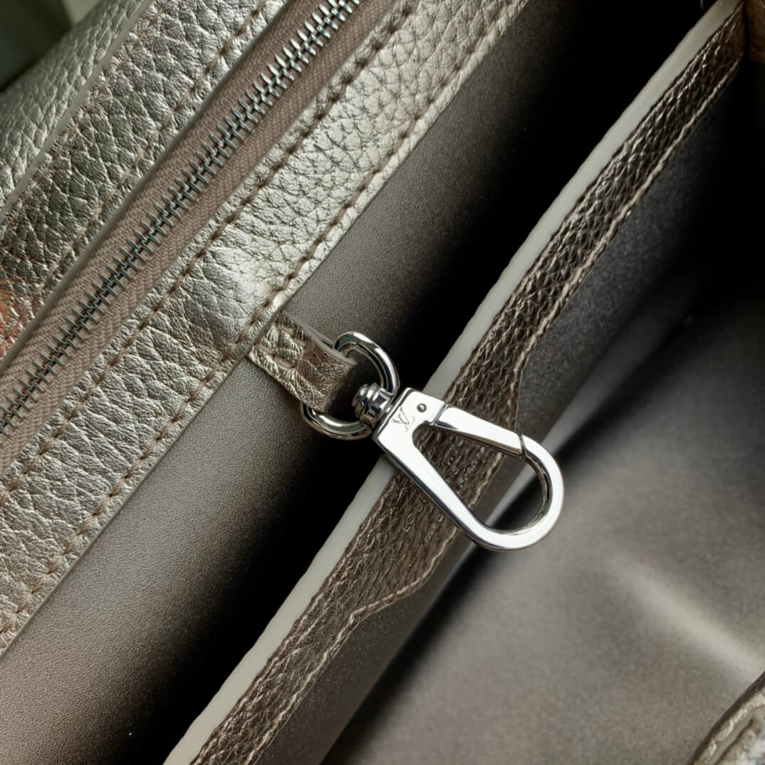 m21102 capucines bb 27cm etain metallic gray shoulder bag cross body bags handbag