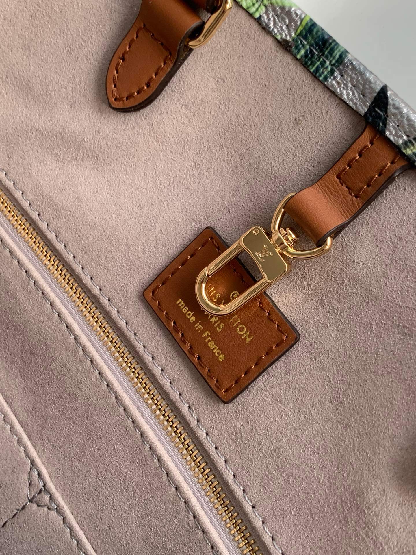 m21233 onthego mm tote bag monogram 35cm grey handbag floral pattern retro and romantic