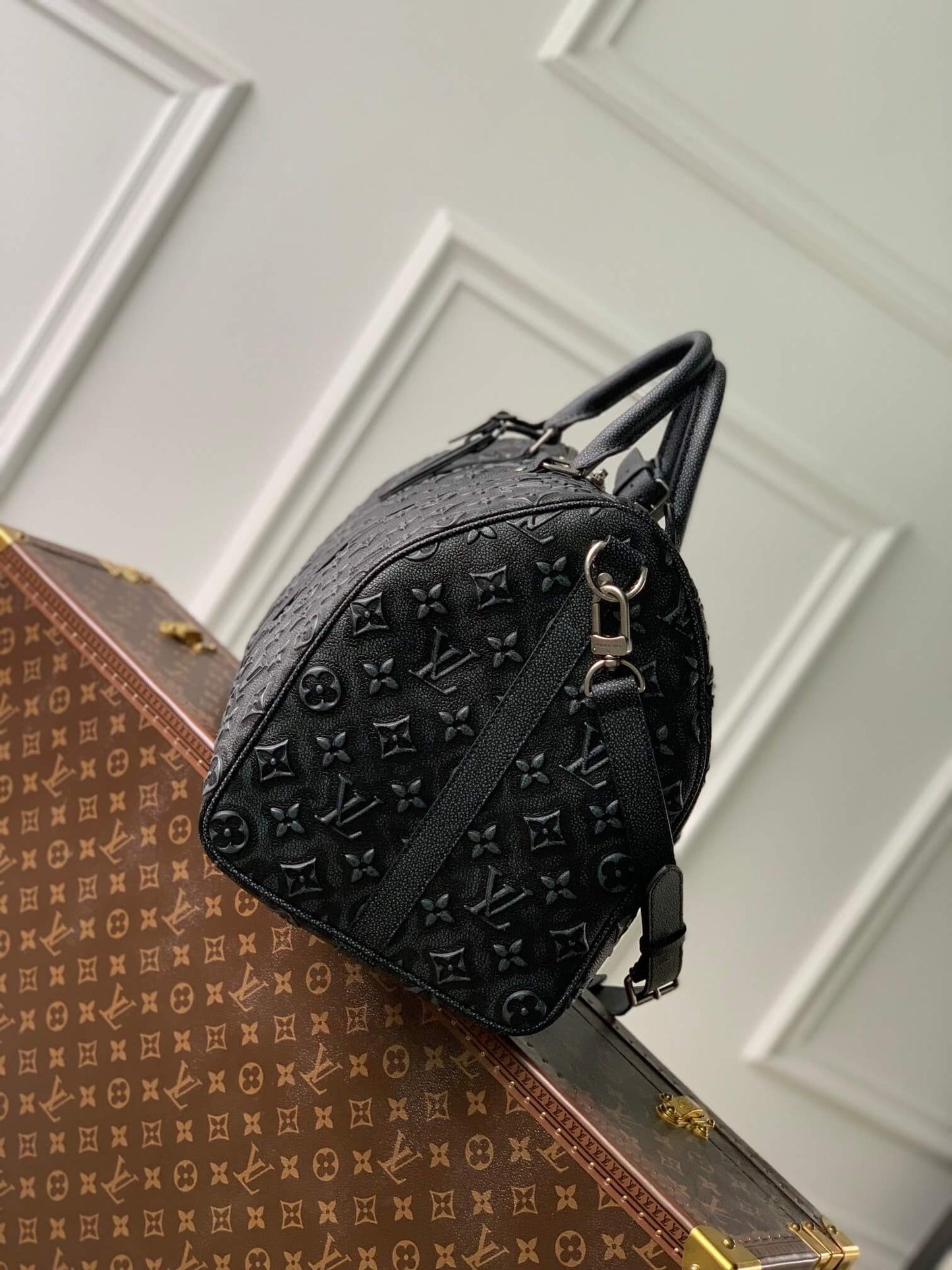 m21375 keepall bandouliere 50 monogram black shoulder bag cross body bags handbag travel bag