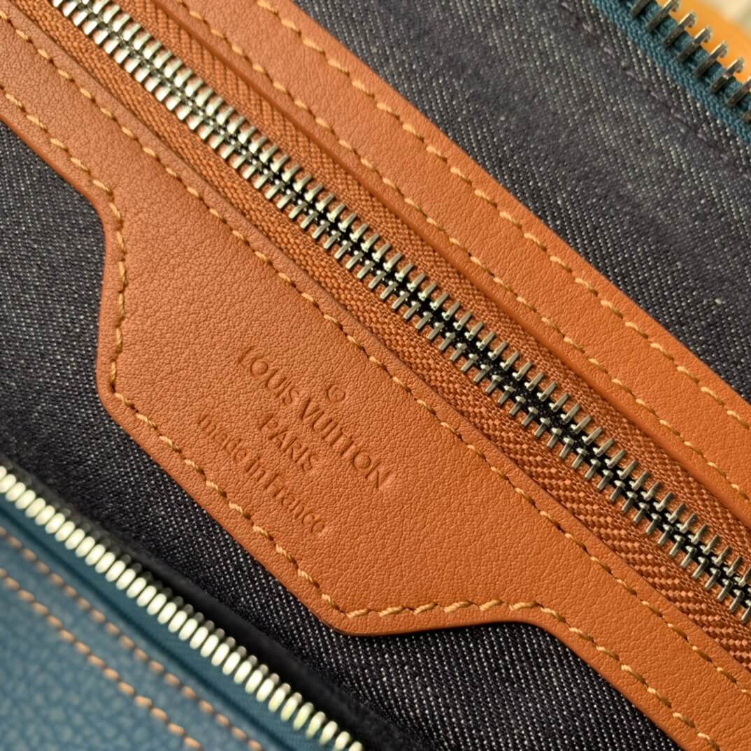 m21377 keepall bandouliere 50 denim blue shoulder bag cross body bags handbag man bag mens bag travel bag