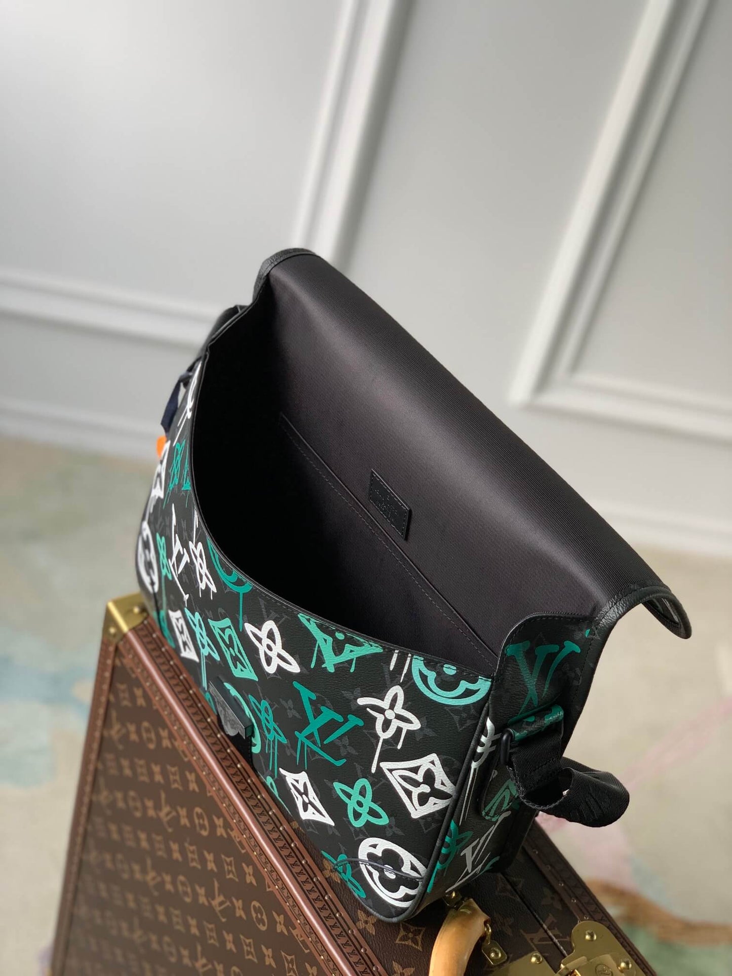 m21394 steamer wearable wallet 35cm green sac plat shoulder bag cross body bags