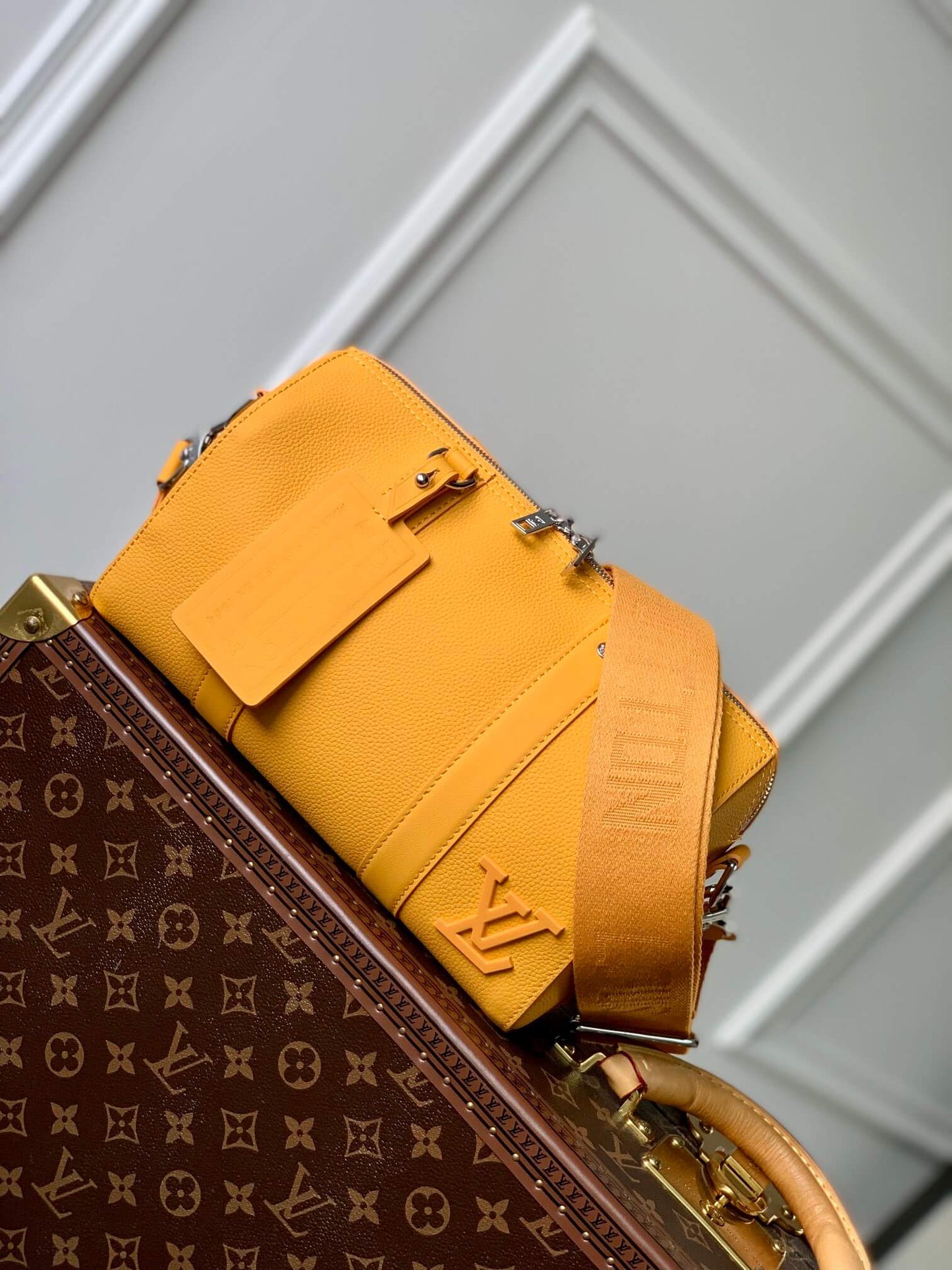 m21438 city keepall aerogram 27cm yellow shoulder bag cross body bags handbag travel bag