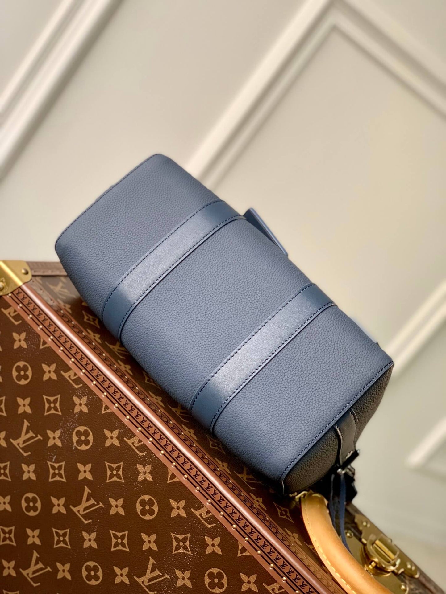 m21438 city keepall damier distorted 27cm blue 59255 shoulder bag cross body bags handbag travel bag