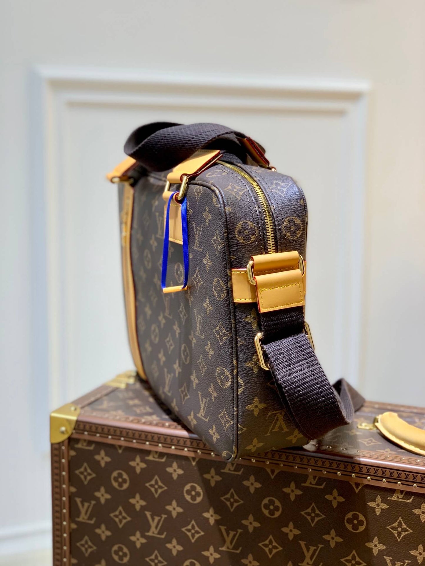 m40043 sac plat gm 35cm monogram brown shoulder bag cross body bags man bag mens bag