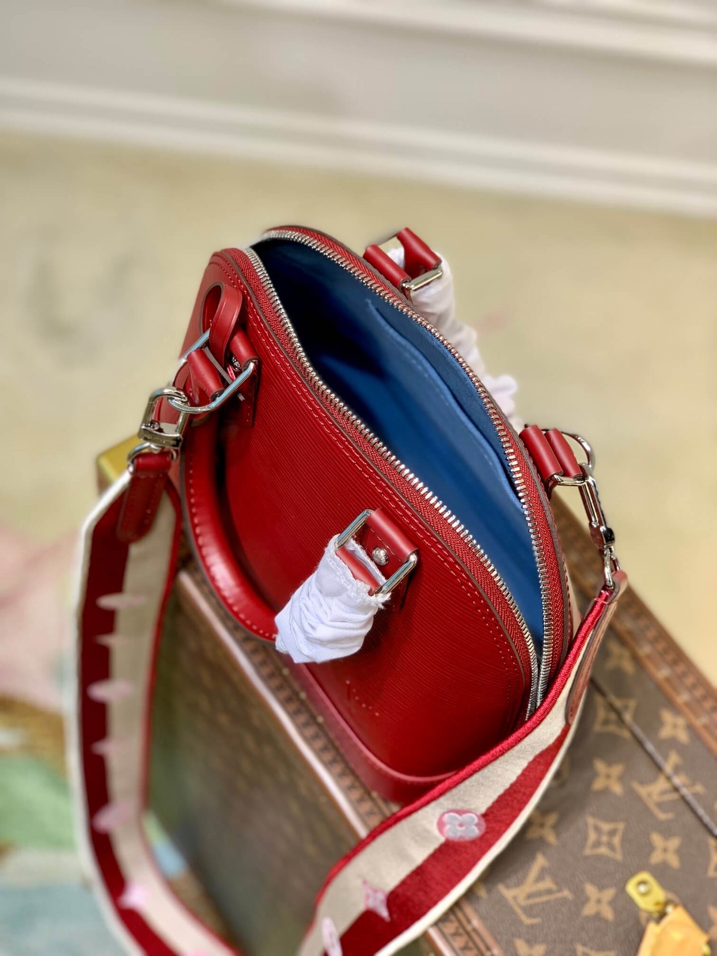 m40302 alma bb handbag shoulder bag cross body bags red calfskin