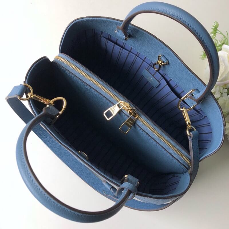 m41048 montaigne monogram empreinte 33cm denim blue shoulder bag cross body bags handbag