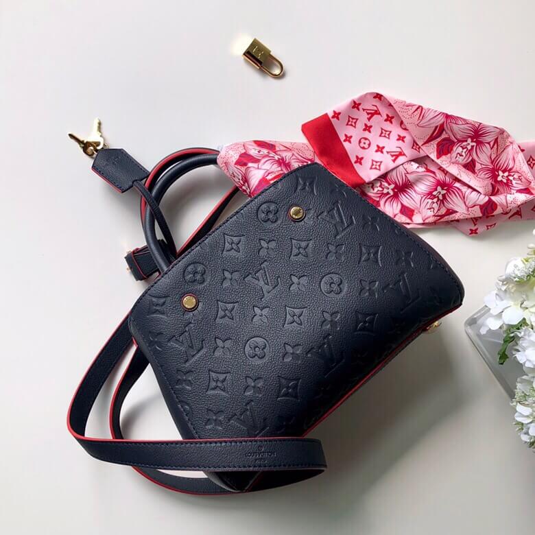 m41048 montaigne pm monogram empreinte 29cm blue shoulder bag cross body bags handbag